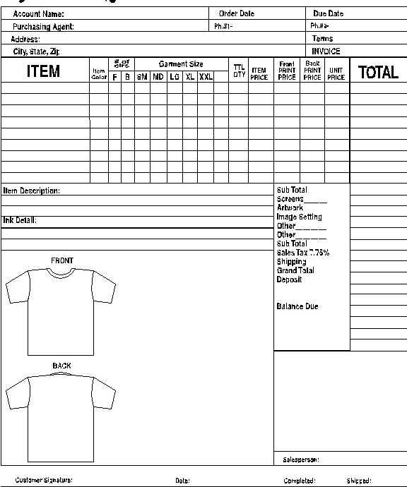 Order Form